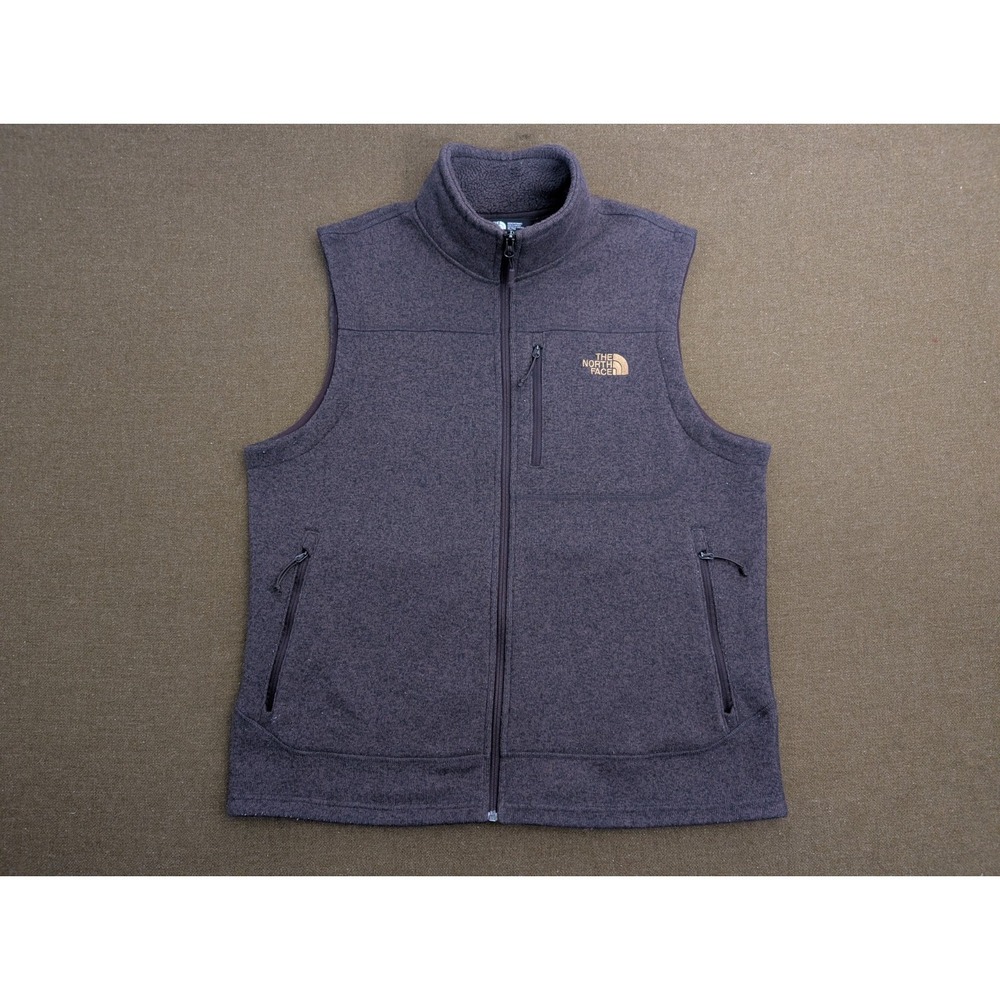The North Face Gordon Lyons Fleece Vest Medium Heathered Dark Brown